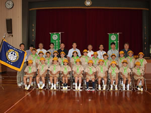 姶良市立山田小学校に緑の少年団が結成されました